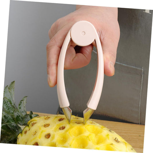 Milisten Taglia Ananas Clip per Rimuovere Le Fragole Gadget per La Semina della Clip Pela Ananas Rimozione del Gambo della Fragola Frutta Utensili da Cucina Sbucciare Acciaio Inossidabile