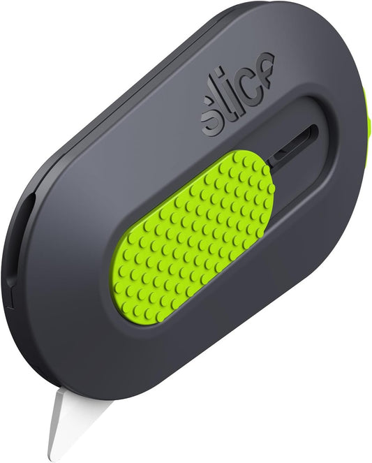 Slice 10514 Mini Cutter, Ceramic Safety Blade, Pocket Sized, Auto-Retractable, Stays Sharp up to 10X Longer, Grey