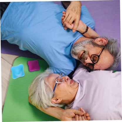 JOINPAYA 2 Pezzi Sfera Con Impugnatura Esagonale Dito Recupero Circolazione Mano Muscoli Terapia Massaggio Stretta Palla Palline Massaggianti Per Punti Di Agopuntura Blu Gel Di Silice