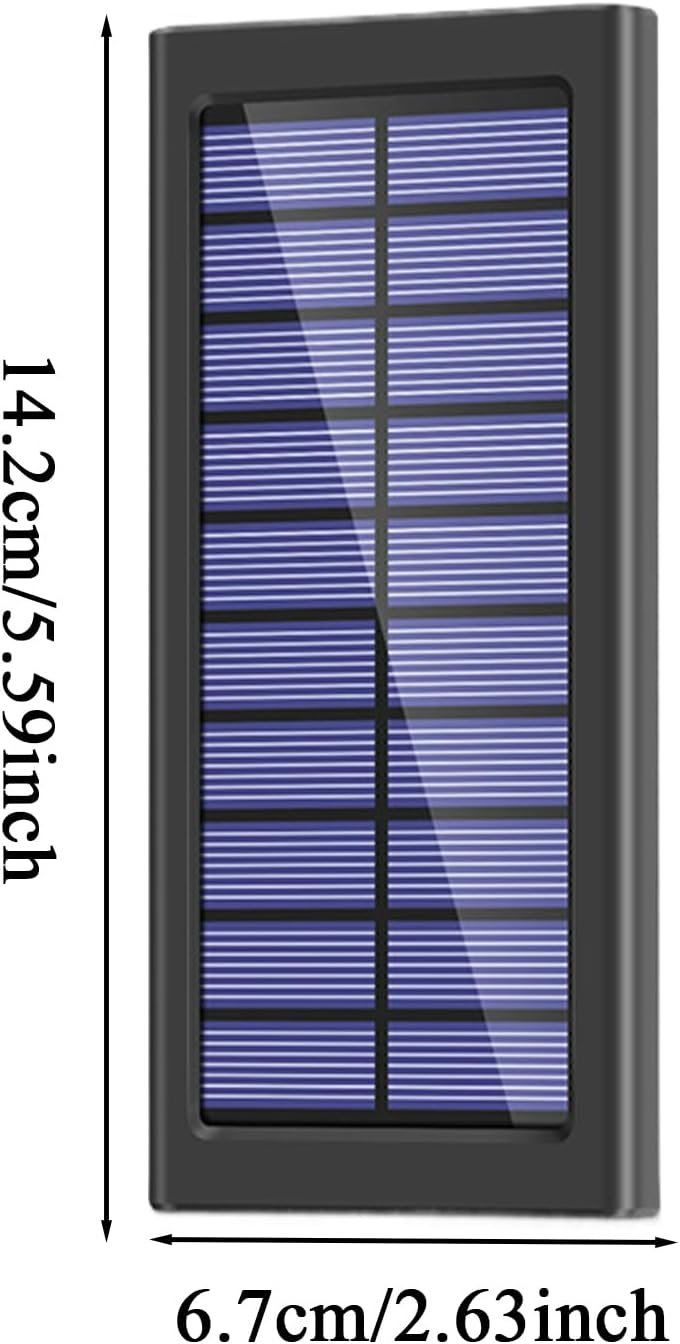 Solar Charger Power Bank, Mobile Phone Battery Pack, 10000mAh Portable Chargers, Lightweight External Power Supply, 5.59x2.64x0.63 Inches, for Outdoor Hiking Travel Camping Home