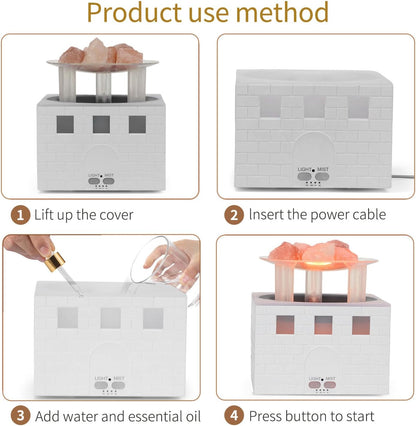Essential Oil Diffuser, Aromatherapy Diffuser Cool Mist Humidifier Multifunctional Remote Control Air Humidifier Diffusers for Home, Bedroom, Office, Yoga, Timer (US Plug 100-240V)