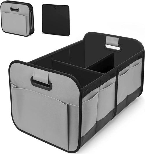 Car Trunk Organizer, Car Storage Box, Reinforced Handles, Collapsible Multi-Compartment, Foldable & Waterproof, 600D Oxford Polyester, Suitable for Any Car, SUV, Mini-Van