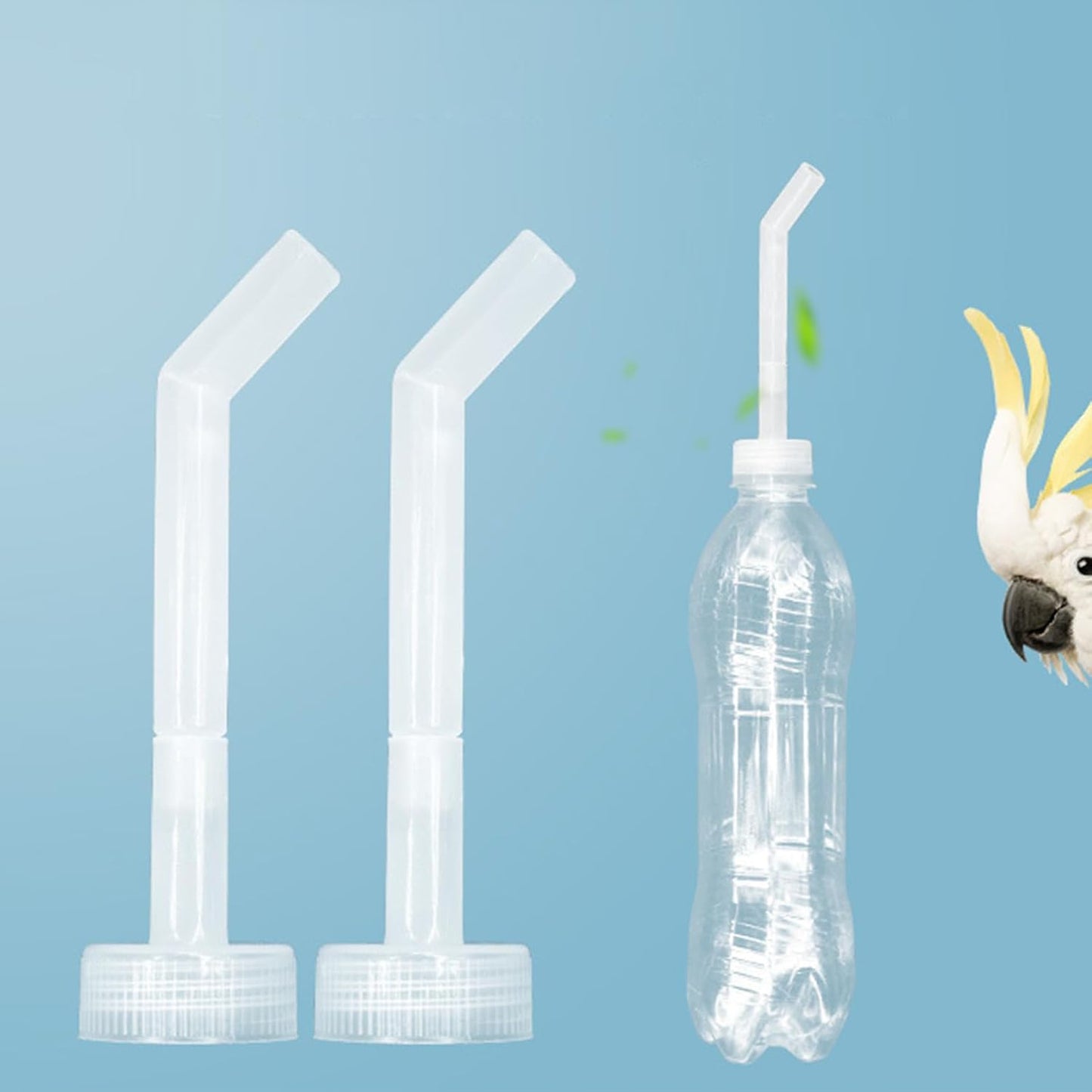 Rukjmqi Bird Waterer and Feeder,Bird Feeder Water Dispenser Filler | Long Drinker Injector, Filling Tool Watering System, Feeding Supplies for Parrot Cockatiel Lovebirds