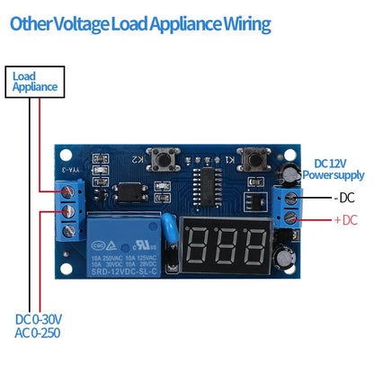 Cycle Delay Timer Switch Adjustable Relay Module High Precision Stable Safe for Home Automation and Industrial Use