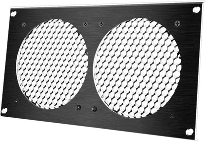 AC Infinity Ventilation Grille, for PC Computer AV Electronic Cabinets, Also mounts Two 120mm Fans