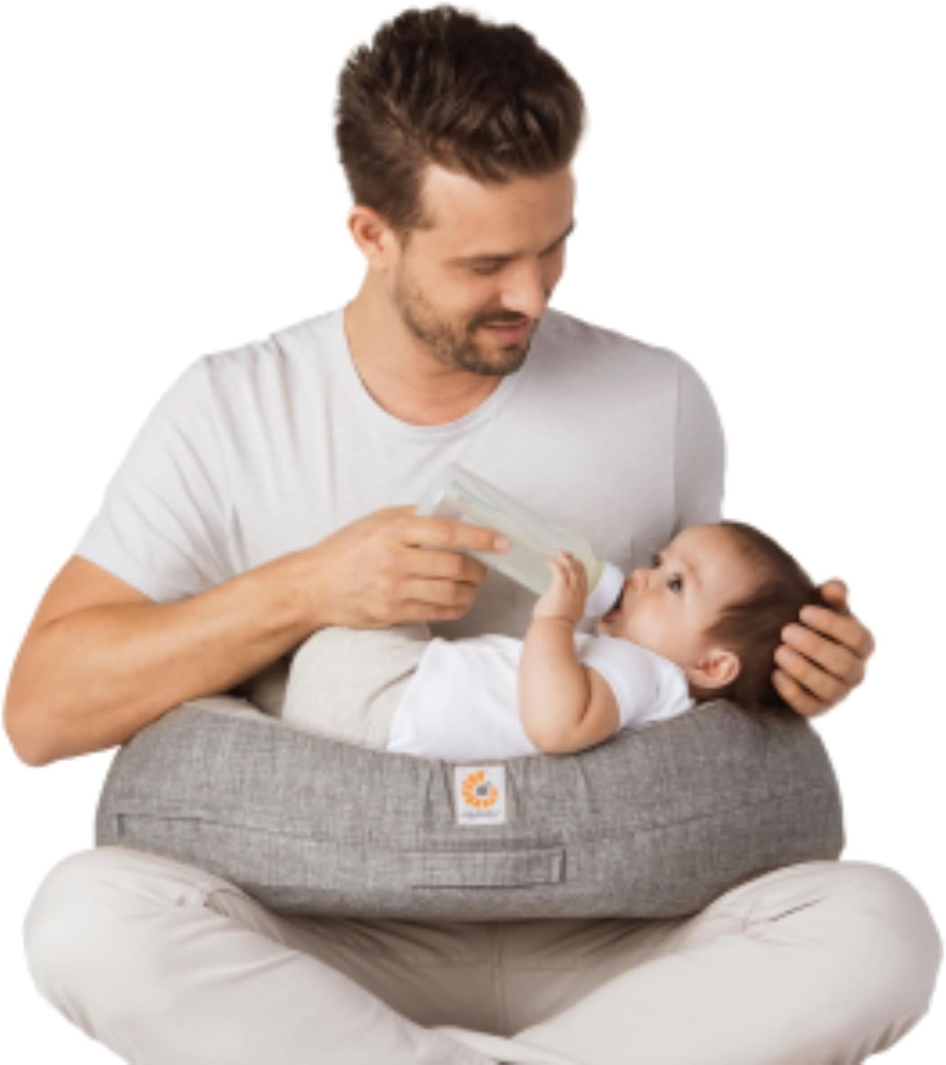 Ergobaby Natural Curve Nursing Pillow with Strap, Grey