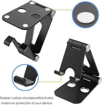 Simpeak Tablet Stand, Dock Holder Compatible for Mobile Phones, Accessories, Office, Other Aluminum Smartphones - Black