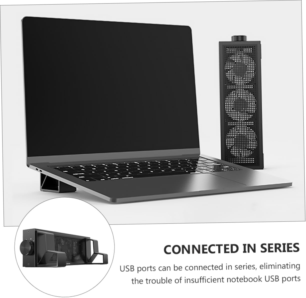 TEHAUX 1 Set RGB Laptop Cooler Stand with Height Gaming Laptop Cooling Pad Speed Fan for Enhanced Performance Ergonomic Design for Desk and Bed Use Durable Construction for Optimal