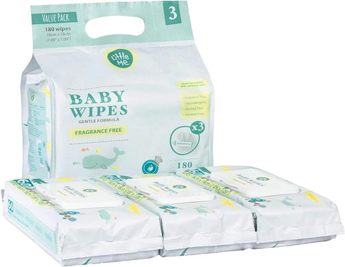 Little Me Baby Wipes - Value Pack 180 Wipes