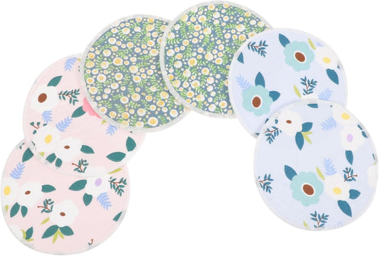 ifundom 6 Pack Nursing Pads Reusable Washable Soft Breastfeeding Pads for Maternity Absorbent Breathable Random Style