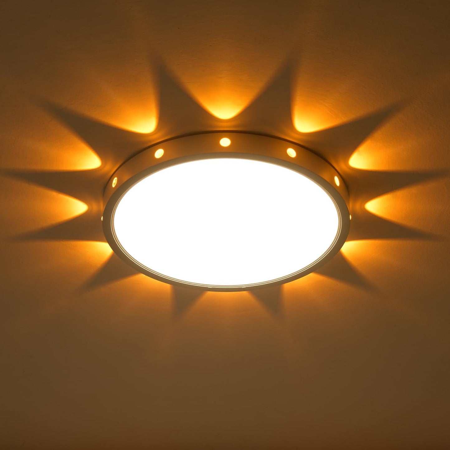 Dabulece 12 Inch 24W Flush Mount led Ceiling Light fixtures,3000K 4500K 6000K Modern Ceiling Lamp for Bedroom Boys Room