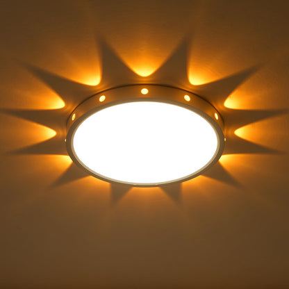 Dabulece 12 Inch 24W Flush Mount led Ceiling Light fixtures,3000K 4500K 6000K Modern Ceiling Lamp for Bedroom Boys Room