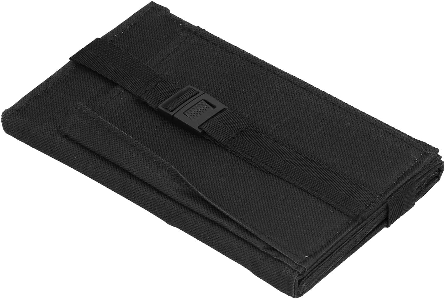 Solar Power Bank, Solar 20W USB Foldable Solar Panel with Buckles for Outdoors (Black)