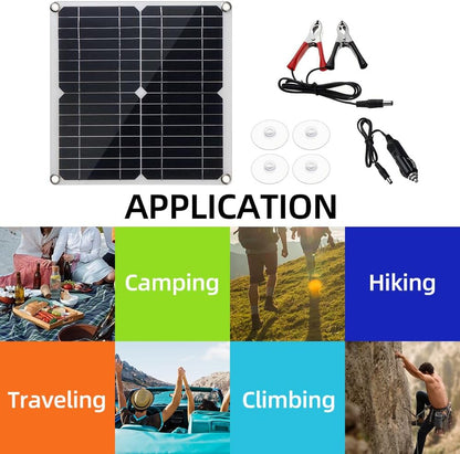 YUNFANG 20 Watt 12 Volt Solar Panel Kit Monocrystalline Solar Panel + 10A PWM Charge Controller + Battery Clips 22% High-Efficiency for RV Boats Trailer Off-Grid System Green 10A Controller