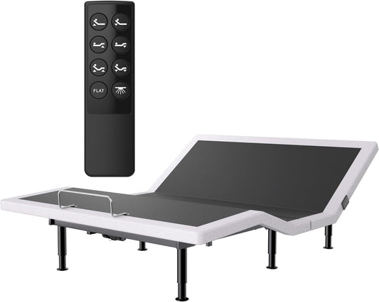 Yireehome Electric Queen Adjustable Bed Frame with Wireless Remote, Head Foot Incline, USB, Underbed Light - Heavy Duty Platform, Easy Assembly, Zero Gravity - Bedframe Basic with Quiet Motor