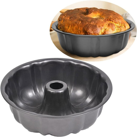 Cake Pans, 9.5'' 10'' Non-Stick Fluted Cake Pan, Heavy Duty Carbon Steel Tube Pan Baking Mold, Perfect Bakeware for Bavarois, Brownie, Jello, Flan, Meatloaf,Pudding (10'')