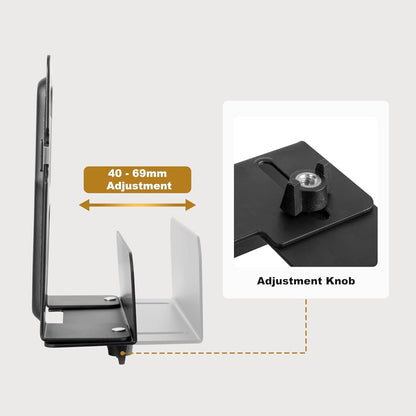 RICOO IP-TV Set Top Box Wall-Mount Z0602 Small Device Bracket for Smart-TV Streaming Holder Compatible Internet Television Media Player Support Black