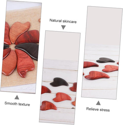 Baluue 3 pcs Wooden Scraping Plate Massaging Tool for Facial Use Ergonomic Design Smooth Texture for Safe