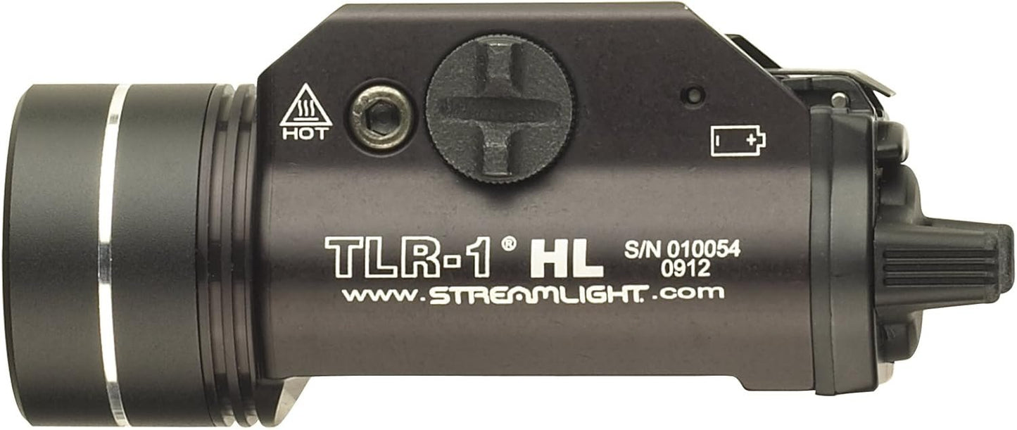 Streamlight 69260 TLR-1 HL 1000-Lumen Tactical Weapon Mount Light With Rail Locating Keys & Lithium Batteries, Black â€“ Box Packaged