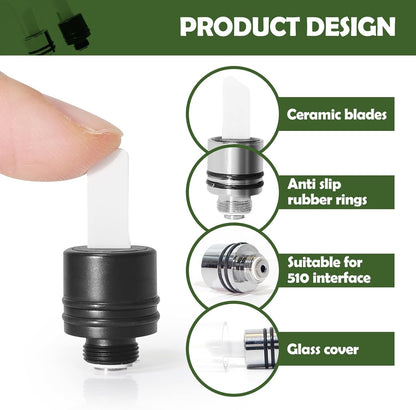 Ceramic Hot Knife Tip are Heating Multi-Tool for Slicing Wax or Viscous oil etc (Black)