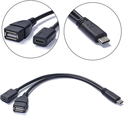 NSDSW USB C Adapter and Charging Cable for Live Streaming and 10W Charging On Tablets and Smartphones 20CM/7.87inch
