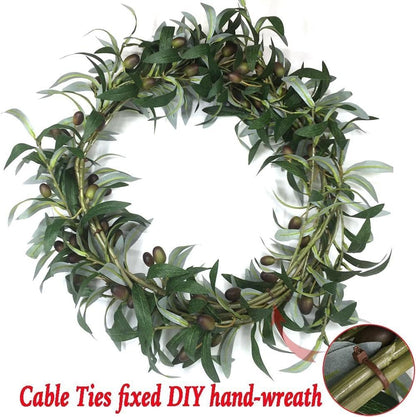 6pcs Artificial Plants Greenery Olive Branches Decor Artificial Leaves Olive Branch Fake Olive Greenery with Berry Stems Faux Branches for Vase Home Decor Table Centerpieces Festival Decoration