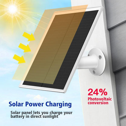 7W Solar Panel Charger for Ring Camera,Compatible with Ring Stick Up Cam Battery,Ring Spotlight Cam Battery,DC3.5 Plug,Camera Solar Panel for 5V Rechargeable Camera,13ft Cable IP65 Waterproof-2Pack