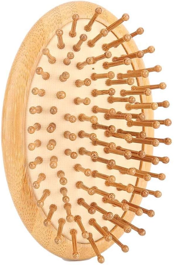 Burappoi Wooden Massage Comb, Mini Brush, Detangling Hairbrush Massage Hair Brush No Handle Scalp Care Styling Comb Paddle Hair Brush Hairdressing Comb for Straight Curl Hair(#1)
