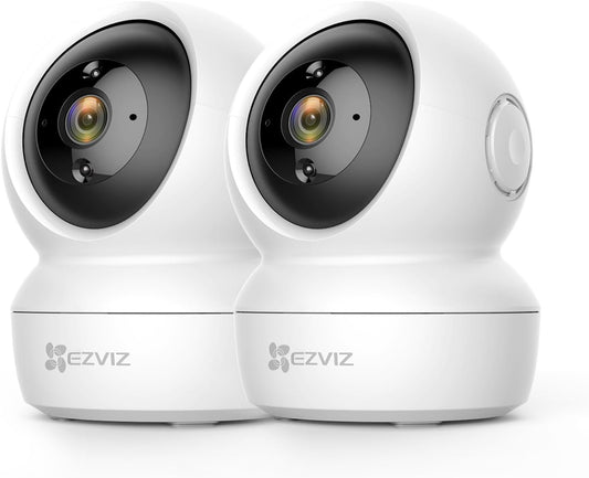 EZVIZ Security Camera,1080P HD Indoor WiFi Camera, Pan/Tilt 360Â° Home Surveillance IP Camera, Baby/Pet Monitor, Smart Tracking, Motion Detection, Night Vision, 2-Way Audio, Works with Alexa (C6N 2PK)