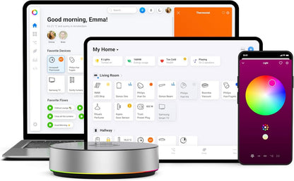 Homey Bridge | Smart Home Hub for Home Automation. Features Z-Wave Plus, Zigbee, Wi-Fi, BLE & Infrared. Compatible with Amazon Alexa & Google Home.
