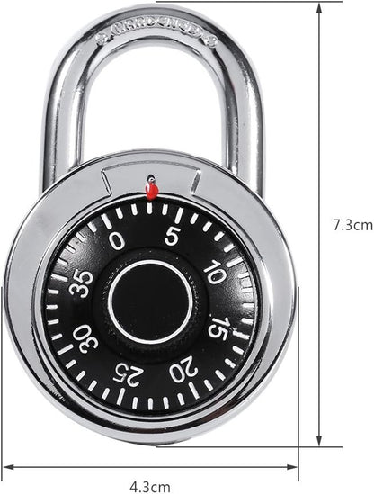 Combination Code Lock Safe Security for Luggage Suitcase Round Dial Number Padlock Zinc Alloy