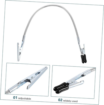 Mobestech 3pcs Flexible Alligator Clamps for Soldering Wire Holding Coated Clips for Secure Grip and Workspace Organization for Electronics Repair and Outdoor Projects