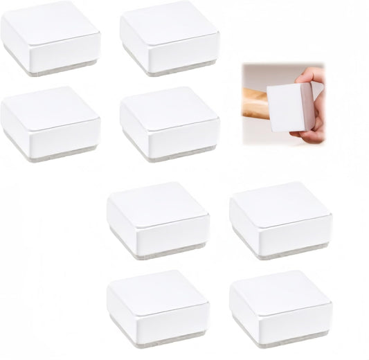 HJYDGJ 8 Pcs Self Adhesive Furniture Raised Bed Riser Rubber Feet Vibration Shock Absorber Bed Height Adjustable Furniture Riser