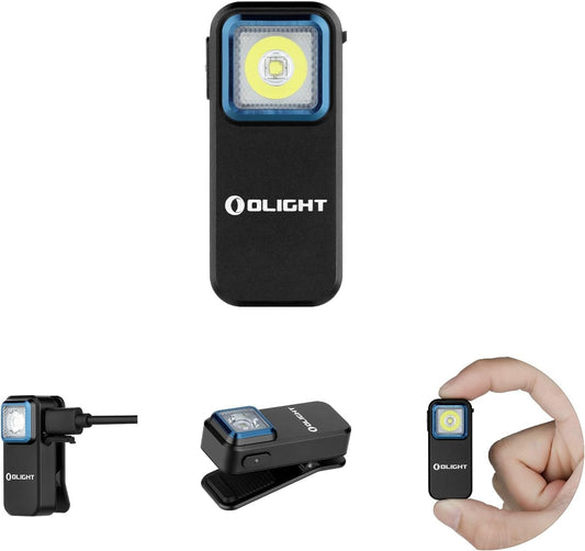 OLIGHT Oclip EDC Flashlight with Magnetic, Dual Light Sources 300 lumens Rechargeable Pocket Light, Easy to Attach and Clip-on for Hiking, Camping, Emergency, and Daily Use(Black)