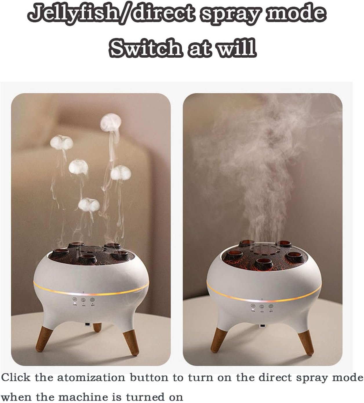 Jellyfuser Humidifier, Jellyfuser – The Dreamy Jellyfish Humidifier & Aroma Diffuser, With Remote, 7 Colors Led Lights, Ultra-Quiet, As Humidifiers, Essential Diffuser, Night Light