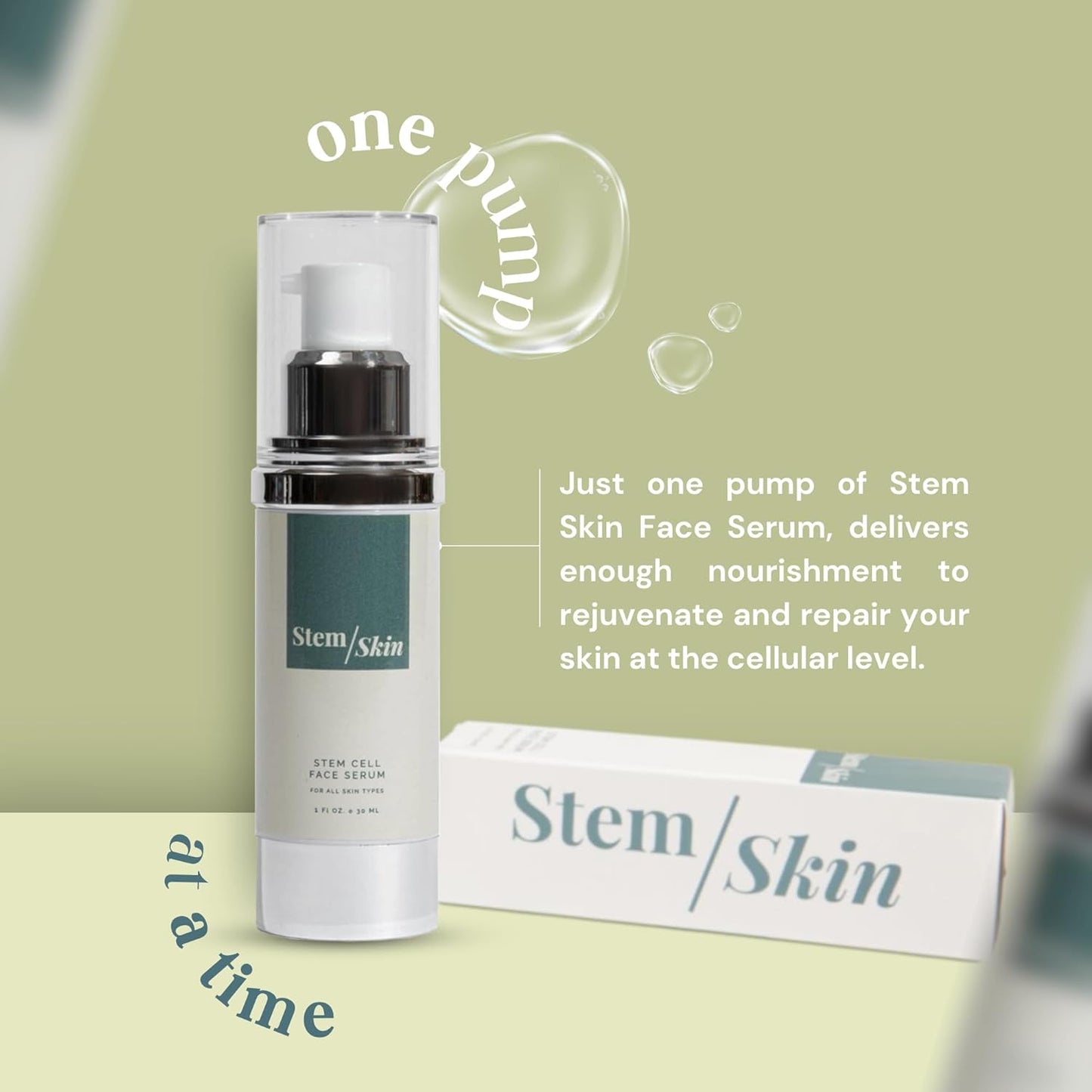 Advanced Anti-Aging Serum with Stem Cell Growth Factors – Hydrating Skin Renewal Formula for Wrinkles, Fine Lines, Acne, Skin Tone – Revitalizing and Rejuvenating Serum for Youthful Radiance