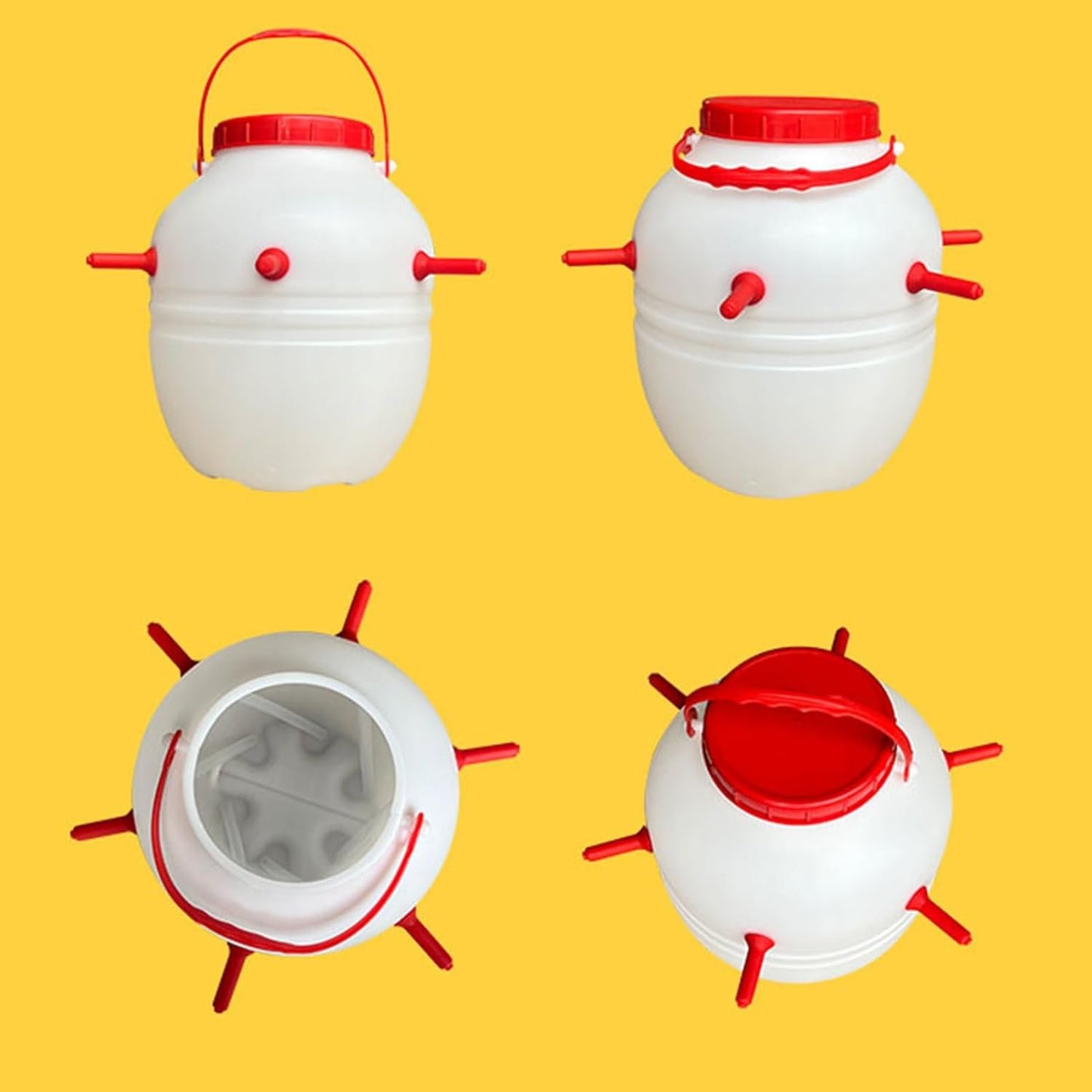 Lamb Feeding Nursing Multi-pacifier Bucket,Lamb Milk Feeder,Goat Bottles For Feeding Baby Goats,Goat Feeder For Water Intake,Lamb Bottles For Baby Lambs,Reusable Livestock Drinking & Watering Supplies