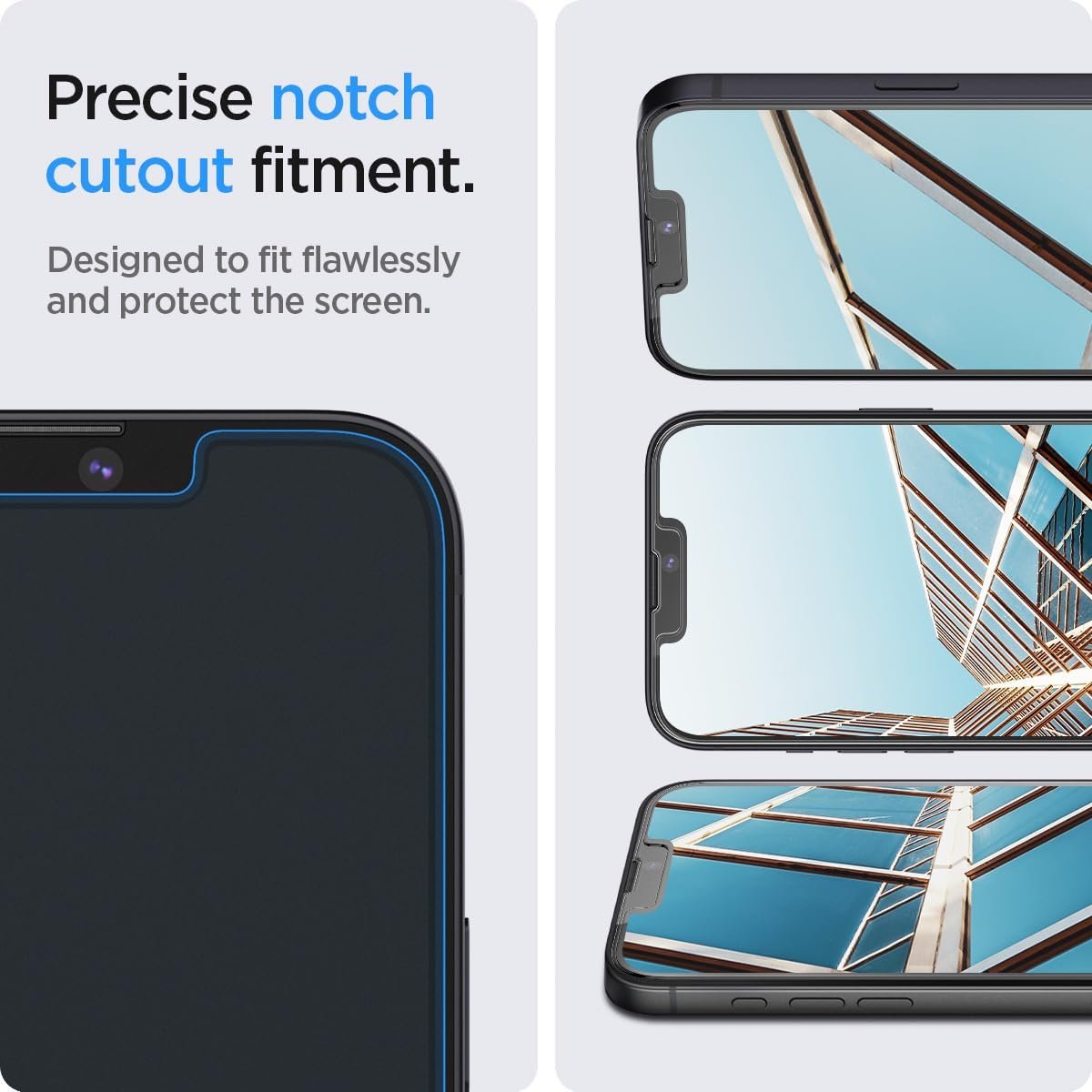 Spigen Tempered Glass Screen Protector [GlasTR EZ FIT] designed for iPhone 16e / iPhone 14 / iPhone 13 Pro/iPhone 13 [2 Pack]