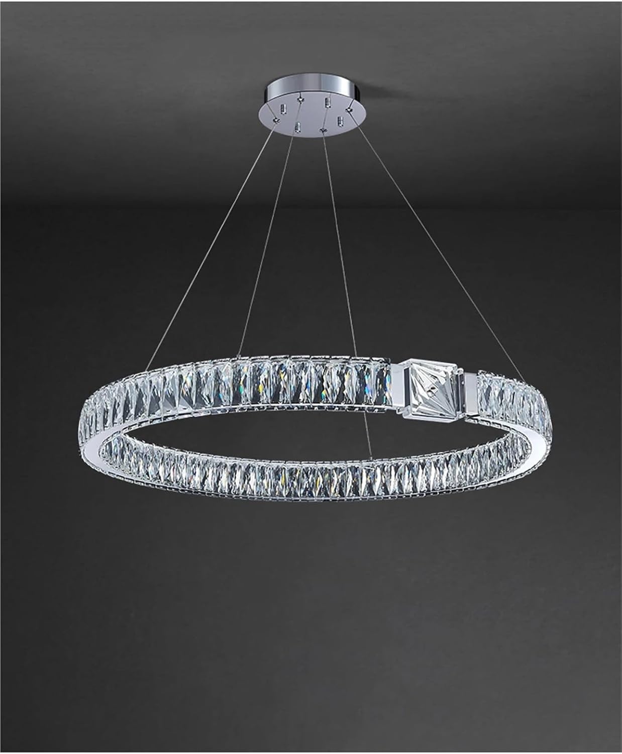 LED Chrome Magic Ring Lustre Chandelier Lighting Trend Hanging Lamps Suspension Luminaire Lampen For Living Room