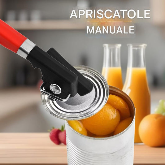 MWZBTG Aprisinatore a mano, apriscatole per portatile - Il manuale per impieghi pesanti può aprire | Acciaio inossidabile gadget facili, manico ergonomico utensili da cucina taglio liscio