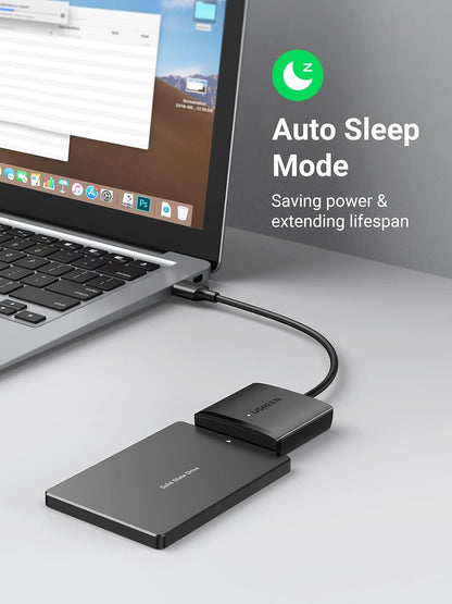 UGREEN SATA III to USB 3.0 Adapter Cable with UASP Converter for 2.5" 3.5” Hard Drives Disk HDD and Solid State SSD