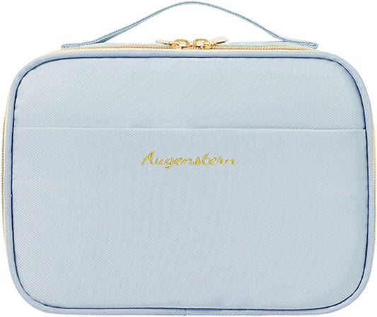 Travel Makeup Bag, Portable Cosmetic Bag, Toilet Bag, Fashionable and Detachable, Large Capacity Handheld Makeup Storage Bag Toiletry Jewelry Accessories for Women Girls, Traveler (Blue)