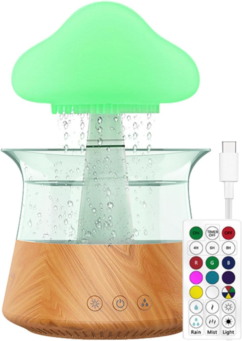 VITSRISEA CLUB ENDIFFUSOR WITH RAID-TIGHT AIR HUMIDIFIER DIFFUSER, NIGHT LINE COLOURED COLORFE CLAW | Remote Control, Mushroom Light For A Mood