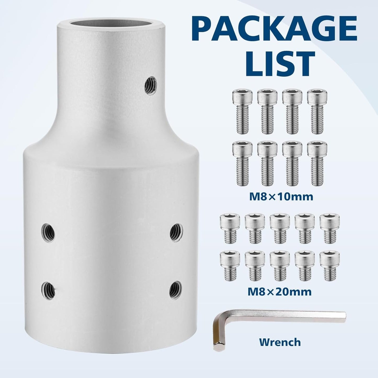 Starlink Pipe Adapter，Designed for Starlink Second-Gen Antenna, Mast Reducer Pipe Adapter, Suitable for TV Mast and Satellite Mast (2.5 Inch)