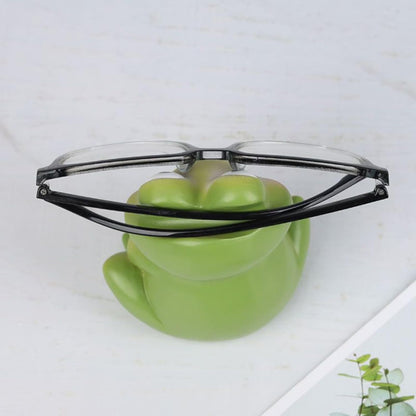 Generic Glasses Stand Frog Statue - Eye Glass Holder, Animal Figure Memory, Decorative Glasses Organiser, Desktop Ornament, Bedside Table Display for Bedroom, Home Accessories, Easy to Use