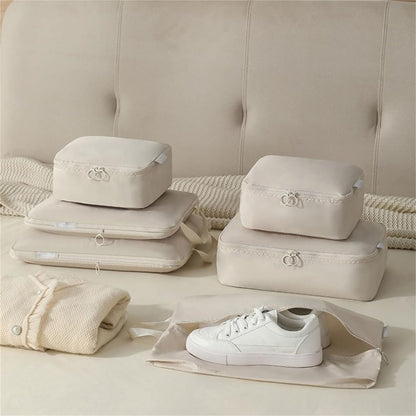 Vdaxvme 6Pcs Convenient Luggage Organizers Set Practical Nylon Packing Cubes Bags Efficient Luggage Organization Pouches