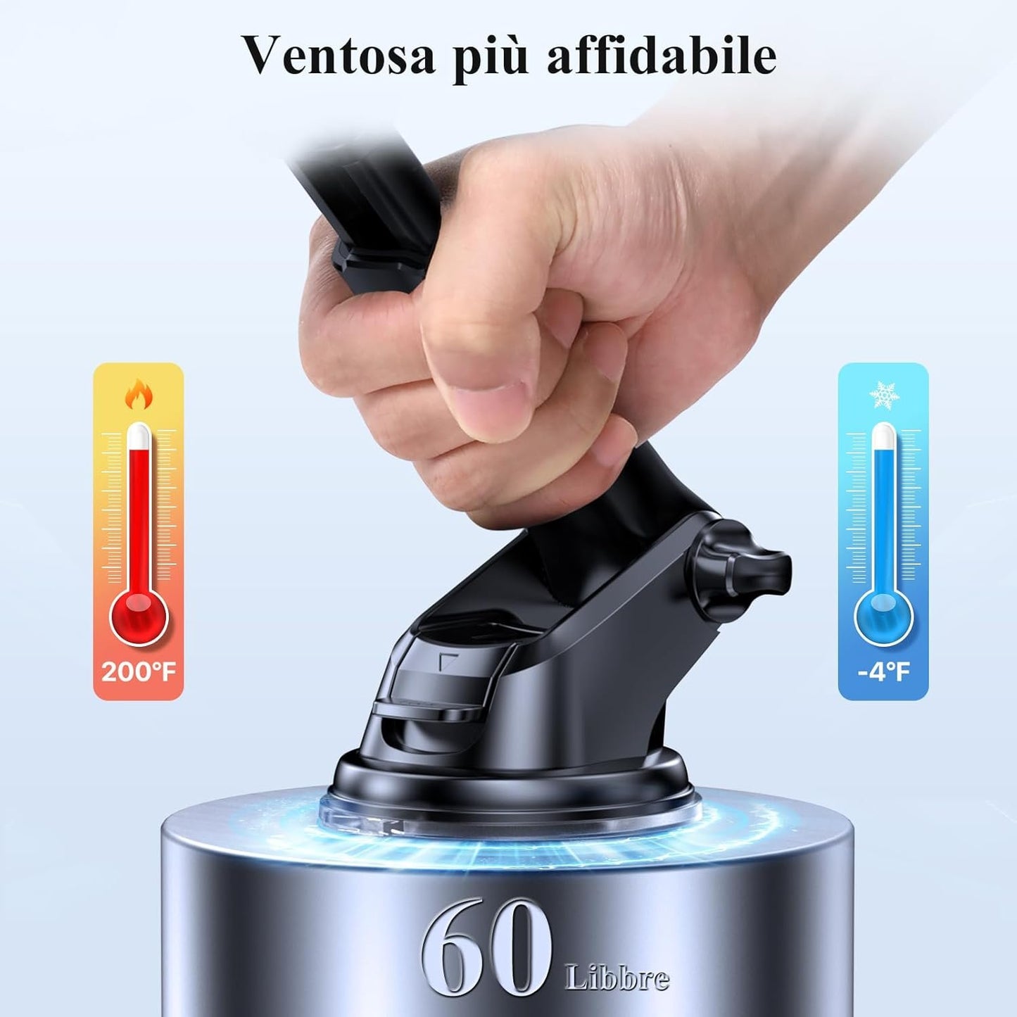 Miracase Supproto Universal Car Phone Holder, [Military Level Suction] Universal Car Phone Holder for Dashboard & Air Vent and Windshield Suitable for All Smartphones