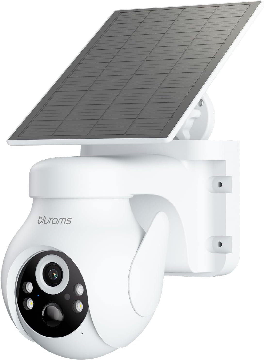 blurams Outdoor Camera Wireless w/Solar Panel, 360° PTZ Security Cameras Wireless Outdoor with Human Auto Tracking, 2K IR/Color Night Vision, IP65 Weatherproof, Battery Powered, 2.4GHz Only
