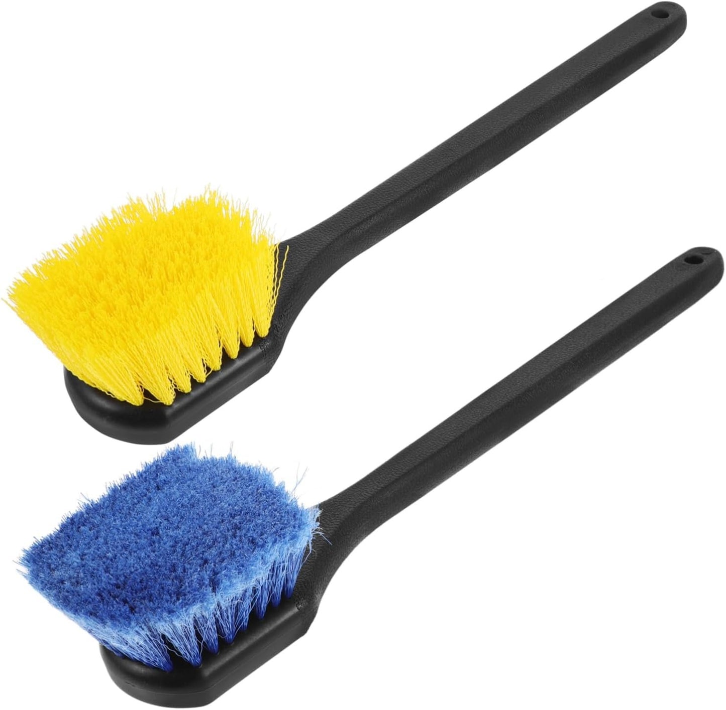 HAWILLOSCH Wheel Detailing Brush Kit 2Pcs Car Wheel Cleaning Brush for Tire Cleaning Long Handle Wheel Brush for Auto Rim
