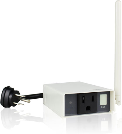 SkylinkHome PA-318 Plug-In Indoor & Outdoor Electrical Plug Outlet Remote Controllable Switch Receiver for Wireless Home Automation Lighting Appliance Christmas Holiday Electronics Control, Off White